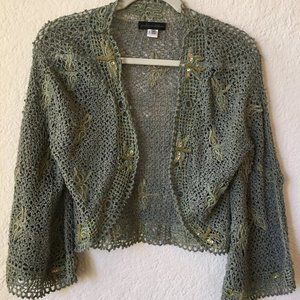 Giulianna Testino Hand Crochet Bolero M jacket